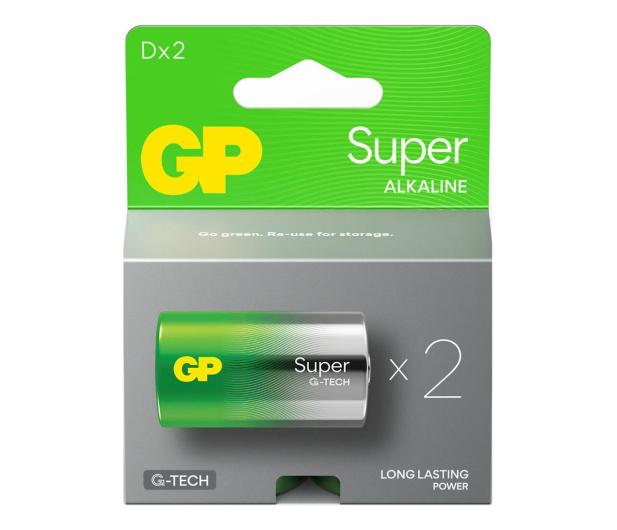 GP Baterie alkaliczne Super D/LR20 1,5V (2 sztuki) - 1283069 - zdjęcie